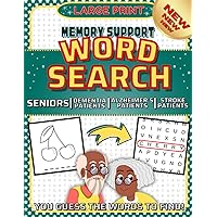 Large Print Memory Support Word Search For Seniors, Dementia Patients, Alzheimer's Patients and Stroke Patients: You Guess The Words To Find! Extra ... Of Letters, 500 Commonly Used Words To Guess