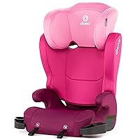 Diono Cambria 2 XL, Dual Latch Connectors, 2-in-1 Belt Positioning Booster Seat, High-Back to Backless Booster, Space and Room to Grow, 7 Headrest Positions, 8 Years 1 Booster Seat, Pink