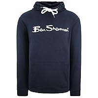 Ben Sherman Large Logo Hoody Mens Pullover Jumper 0065213G Grey