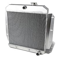 DNA MOTORING RA-CHEVYT55-3 3-Row Full Aluminum Radiator Compatible with Chevy C-/K-Series, 3100/3600/3700/3800/3900 1955-1959; Compatible with GMC 100/150 1955-1959 3.8L/ 6.1L l6/ V8 MT