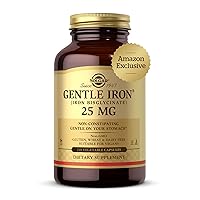 Solgar Gentle Iron, 240 Vegetable Capsules - Ideal for Sensitive Stomachs - Non-Constipating - Red Blood Cell Supplement - Non GMO, Vegan, Gluten Free, Dairy Free, Kosher - 240 Servings