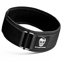 Gymreapers Quick Locking Weightlifting Belt for Bodybuilding, Powerlifting, Cross Training - 4 Inch Neoprene with Metal Buckle - Adjustable Olympic Lifting Back Support