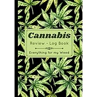 Cannabis Review Log Book Everything for my Weed: Medical marijuana journal, Keep track of strains : effects, strength, flavor, type, form and relief