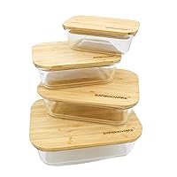 SAIOOL Set of 5 Kitchen Canisters,Thick, Stackable, Natural Style