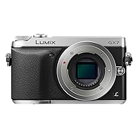 Panasonic LUMIX GX7 16.0 MP DSLM Camera with Tilt-Live Viewfinder - Body Only (Silver)