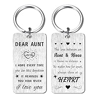 Mothers Day Gifts for Aunt- The Love Between an Aunt and Niece Keychain- Auntie Birthday Christmas Xmas Valentines