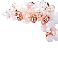Ginger Ray Rose Gold DIY Balloon Arch Kit Party Decorations 70 Assorted Pack, 8 x 12 Inch