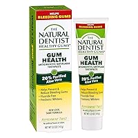 Gum Health Toothpaste, 20% Purified Aloe Vera Formula, Fluoride-Free, Peppermint Twist Flavor, Supports Healthy Gums, Prevents Gingivitis, Removes Plaque, Whitens Teeth, 5oz Tube
