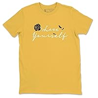 4s Vivid Sulfur Design Printed Love Yourself Sneaker Matching T-Shirt