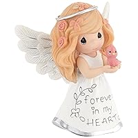 Precious Moments Memorial Angel Figurine | Inspirational Angels Forever in My Heart Resin | Memorial Gift | Condolence Gift | Hand-Painted