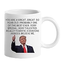 30th Birthday Gifts for Women Men, Funny 30 Year Old Birthday Gift Coffee Mug, 1994 30th Birthday Mugs for Women Men, Dad, Mom, Uncle, Aunt, Brother, Trump Mug, 30th Birthday Gift Ideas, 11 oz