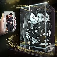 STRONGUS 3D Crystal Photo, Mothers Day Gifts, for Mom, Girlfriend, Her, Him, Boyfriend, Dad, Birthday, Anniversary, 3D Customized Picture, Couples Gifts