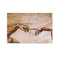 Michelangelo Artwork The Creation of Adam Art Posters Wall Canvas Prints Poster Decorative Painting Canvas Wall Art Living Room Posters Bedroom Painting 20x30inch(50x75cm)