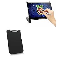 BoxWave Case Compatible with EVICIV Raspberry Pi 4 Touchscreen Monitory (7 in) - SlipSuit, Soft Slim Neoprene Pouch Protective Case Cover - Jet Black