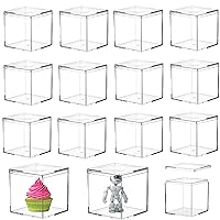 Large Acrylic Box Clear Display Boxes with Lids 100X100X100mm Acrylic Square Cube with Lid Acrylic Decorative Storage Boxes Clear Jewelry Container for Home Candy Pill and Tiny Jewelry