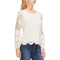 Vince Camuto Womens Lace Pullover Blouse