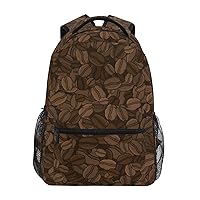 ALAZA Vintage Coffee Beans Pattern Backpack for Women Men,Travel Trip Casual Daypack College Bookbag Laptop Bag Work Business Shoulder Bag Fit for 14 Inch Laptop