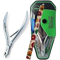 Nghia Professional Stainless Steel Cuticle Nipper Jaw 14 Cuticle Cutter Trimmer Manicure Tools with Double Spring– Perfect Nail Care Tool at Home/Spa/Saloon Osimihome (1 PCS) (C-07 D07-16)