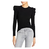 7 For All Mankind Long Sleeve Puff Crew Neck Black LG (US 12)