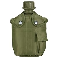 Olive Drab GI Style 1 Quart Plastic Canteen with Cover