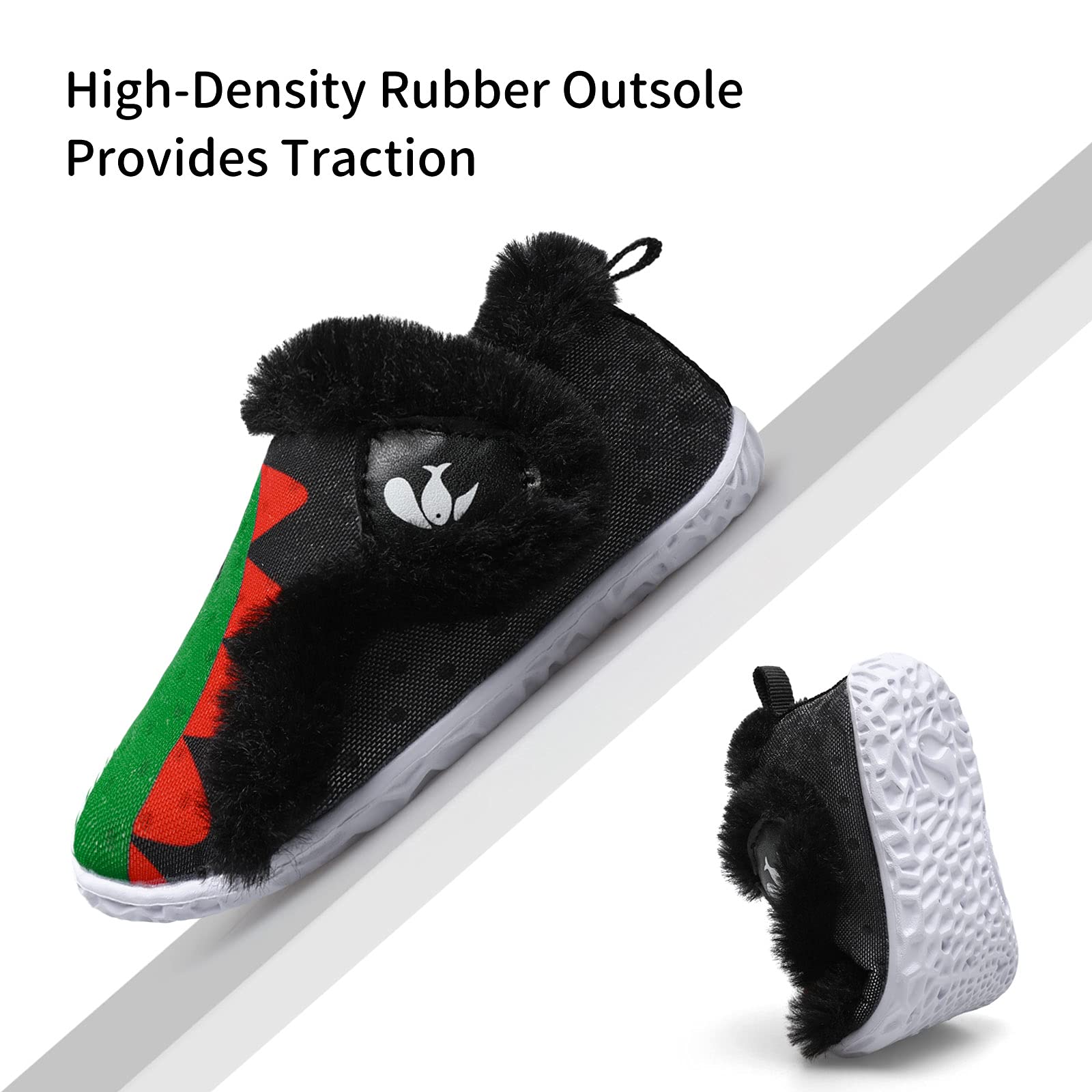 JIASUQI Kids Girls Boys Winter Warm Cozy Plush House Slippers Shoes Toddlers Fur Walking Shoes