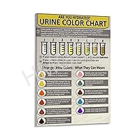 DFHEJG Hospital Examination Department Poster Urine Hydration Chart Art Poster (7) Canvas Painting Wall Art Poster for Bedroom Living Room Decor 08x12inch(20x30cm) Frame-style