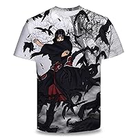 Anime Shirt 3D Print Novelty T-Shirt Fashion Short Sleeve Tee for Men and Women Ninjas Graphic Crew Neck Comic.