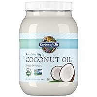 Raw Extra Virgin Organic Coconut Oil for Hair, Skin, Cooking, 110 Servings - Pure Unrefined Cold Pressed Oil with MCTs for Body Care or Baking, Aceite de Coco Organico, 56 Fl Oz