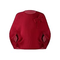 YiZYiF Kids Girl's Sweater Fuzzy Warm Knitwear Chunky Side Slit Jumper Pullover Outwear