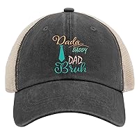 Dada Daddy Dad Bruh Father's Day Caps Men Cap AllBlack Womens Baseball Caps Gifts for Girlfriends Hiking Hat