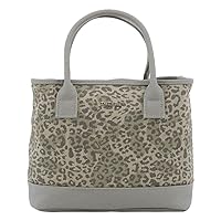 Datura DTR-558 Women's Classic Handbag, Canvas, Lightweight, Leopard Print, 29, multicolor