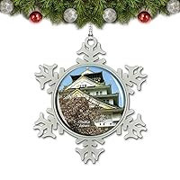 Japan Osaka Castle Christmas Ornament Tree Decoration Crystal Metal Souvenir Gift