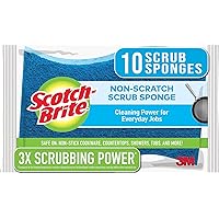 3M Scotch Brite Scrub Sponge Pack (10, Non Scratch)