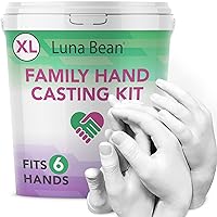 Huge Oversize XL Family Hand Casting Kit – Family Size Hand Molding Kit – Casts 6 Hands Comfortably Adults & Kids, Gifts for Family with Kids - Thanksgiving Gifts
