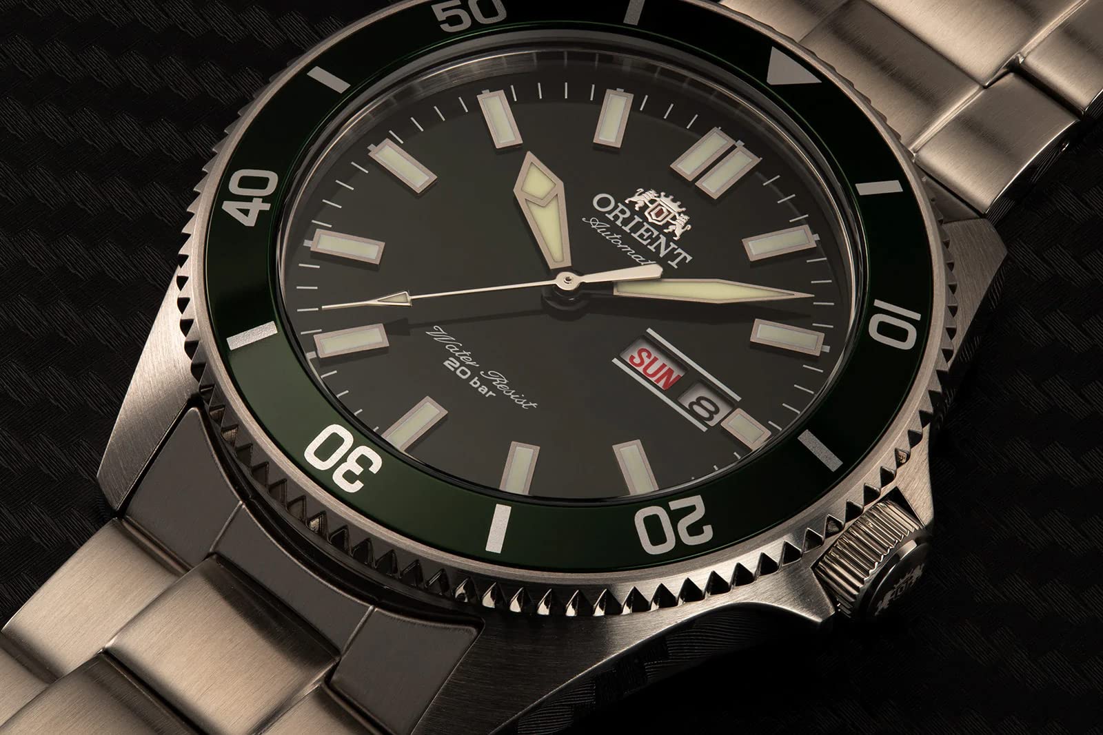Orient Kano/Big Mako Men's Automatic Manual Winding Mechanical Sports Steel Silicone Wrist Watch - Underwater