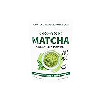 Organic Matcha Powder - Matcha Green Tea Powder For Cooking, Baking, Latte, Smoothie, Hot & Iced Drinks - Antioxidant-Rich, Helps Support Digestive Health - No Gluten, Vegan 4oz