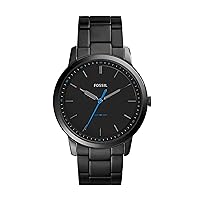 Fossil Minimalist Men's Watch with Leather or Stainless Steel Band, Chronograph or Analog Watch Display with Slim Case Design