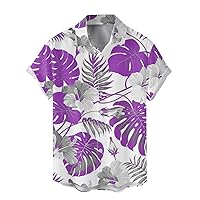 Mens Hawaiian Shirt Big and Tall Funny Summer Tshirts Beach Oversized Button Down Breathable Soft Classic Clubwear
