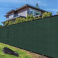 TANG Privacy Fence Screen Green 6' x 30' for Patio Garden Heavy Duty Residential Windscreen Fence Privacy Blockage for Backyard School Commercial Netting Fence Permeable 3 Years Warranty