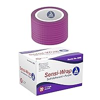 Dynarex 3296 Sensi-Wrap Self-Adherent Bandage Roll, Purple, 1
