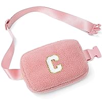 Graduation Gifts for Girls Teen Girls - Crossbody Bag for Girls Teen Girls Belt Bag Fanny Pack, Personalized Gifts Birthday Gifts for Girls, Pink Initial Crossbody Bag Belt Bag C