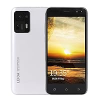 Unlocked Smartphones, Android Smart Phone HD Full Screen Phone, Dual SIM Unlocked Cell Phone, 5.0-inch Touch Screen Mobile Cell Phone, 2200mAh Battery, 512MB+4G RAM (White)