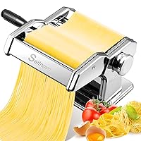 Sailnovo Pasta Maker Machine, 180 Aluminum Alloy Pasta Roller with 9 Adjustable Thickness Settings and 2 Cutter, Noodle Maker Perfect for Spaghetti, Fettuccini, Lasagna or Dumpling Skin