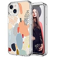 ICEDIO for iPhone 13 Case with Screen Protector,Slim Fit Crystal Clear Cover with Fashionable Designs for Girls Women,Protective Phone Case 6.1
