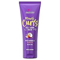 Aussie Miracle Curls Frizz Taming Curl Cream With Coconut & Jojoba 6.8 Oz