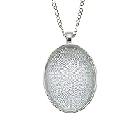 Julie Wang 10 Sets Oval Bezel Pendant Kit with Glass Cabochon and Chain for Jewelry Making Necklace Silver 40x30mm
