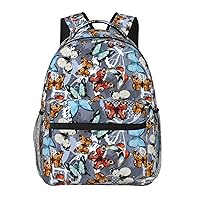 Watercolor Butterflies Large Backpack For Men Women Personalized Laptop Tablet Travel Daypacks Shoulder Bag