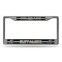 Rico Industries NCAA Fan Shop Bling Chrome License Plate Frame with Glitter Accent