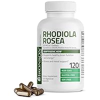 Rhodiola Rosea Vegetarian Capsules - Adaptogenic Herb - Brain, Stress & Mood Support - Non-GMO, 120 Count
