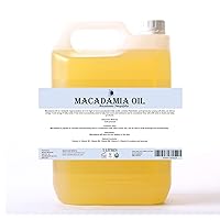 Macadamia Carrier Oil - 5 litres - Pure & Natural Oil Perfect for Hair, Face, Nails, Aromatherapy, Massage and Oil Dilution Vegan GMO Free